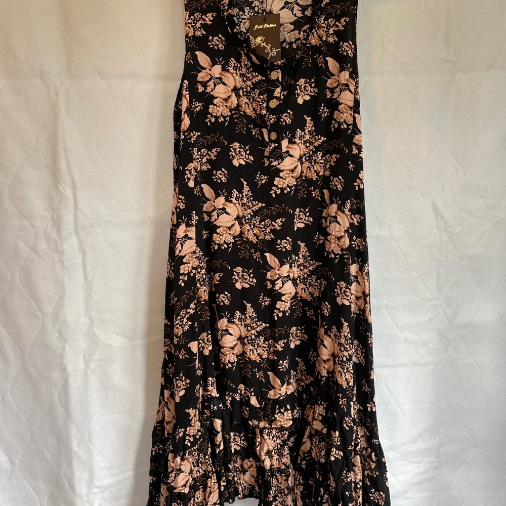 Jolie Black Ruffled Tiered Sundress